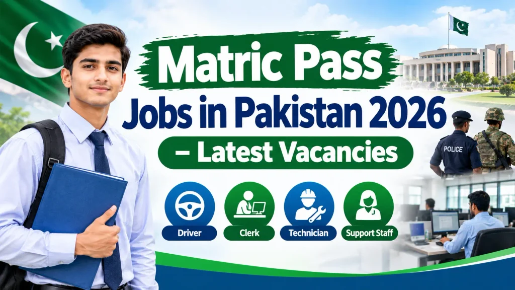 Matric Pass Jobs in Pakistan 2026 – Latest Vacancies