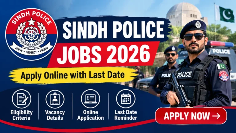 Sindh Police Jobs 2026 – Apply Online with Last Date